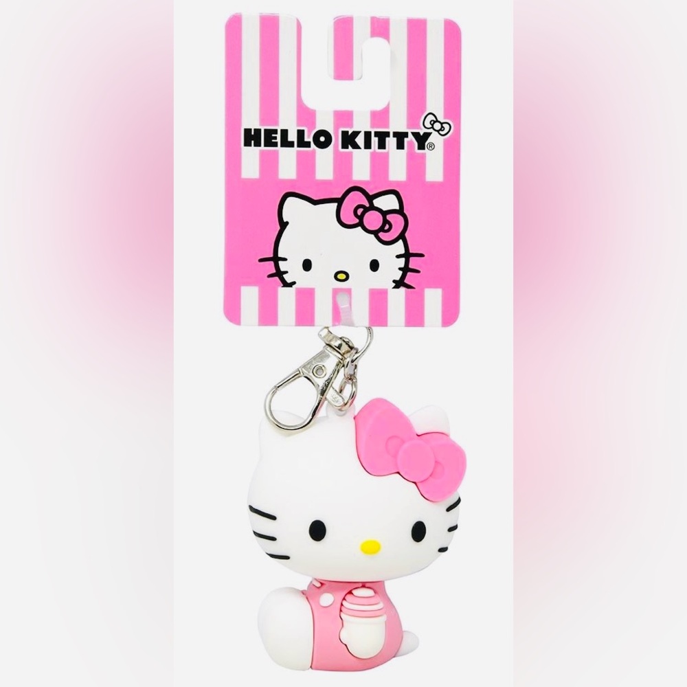 Bundle of Hello Kitty Hair Bows, Scrunchie, Clips & 3D Clip Keychain - Picture 3 of 9